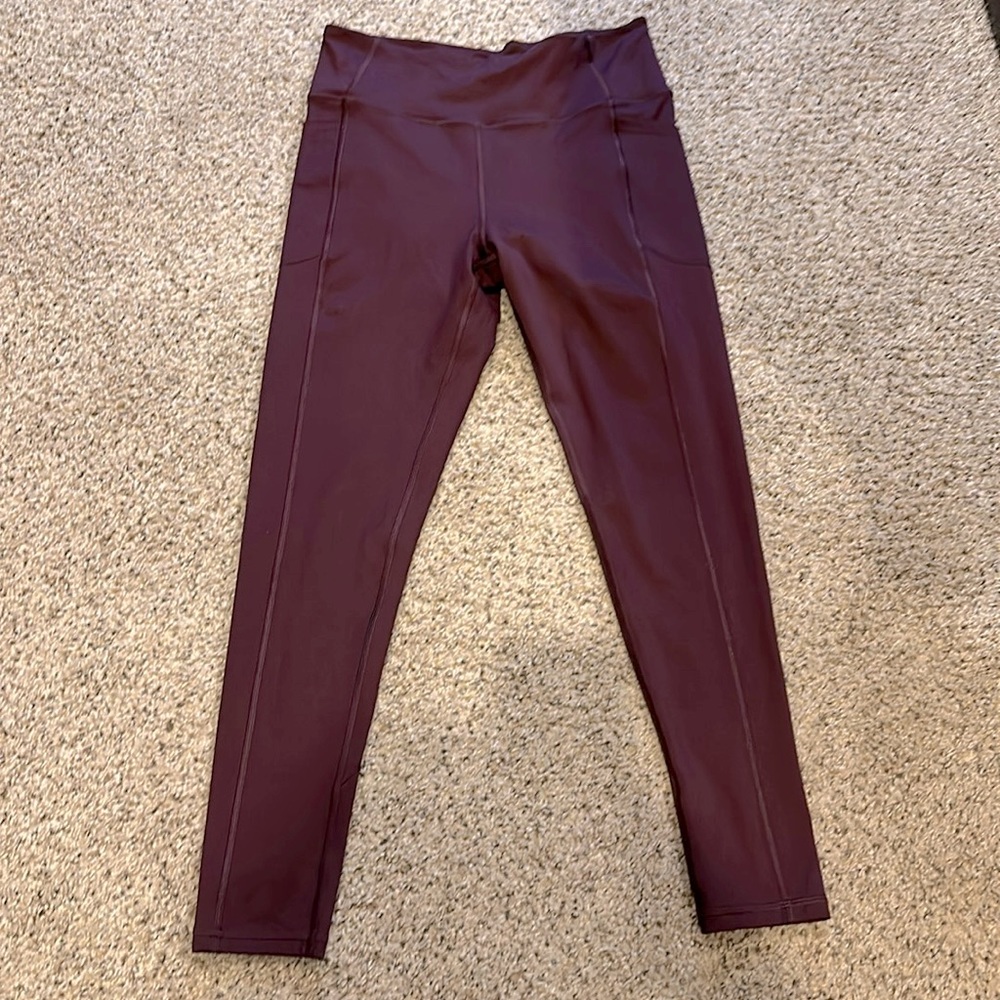 Victoria’s Secret pocket leggings, size 12, plum purple, large, like new